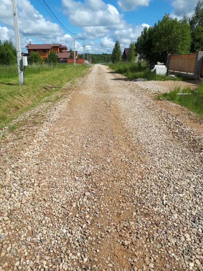 Дорожные работы в КП "Рузские берега", май 2018